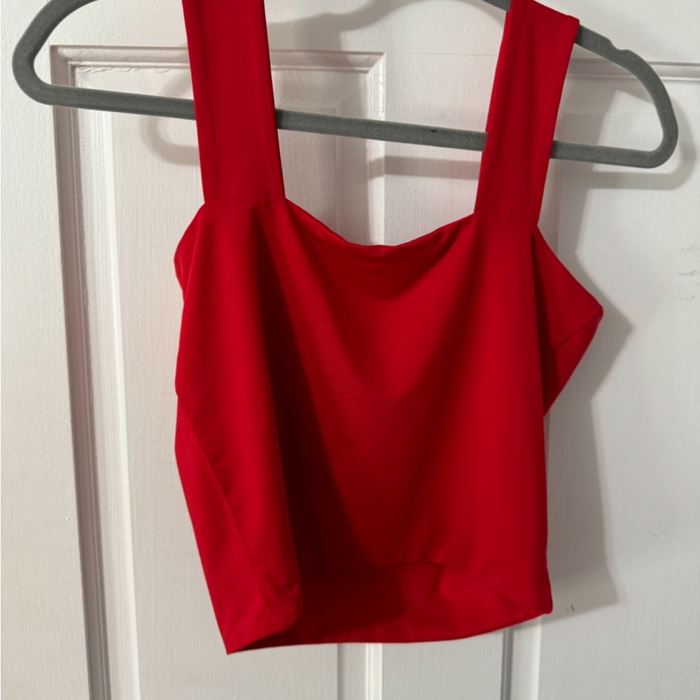 Red tank top